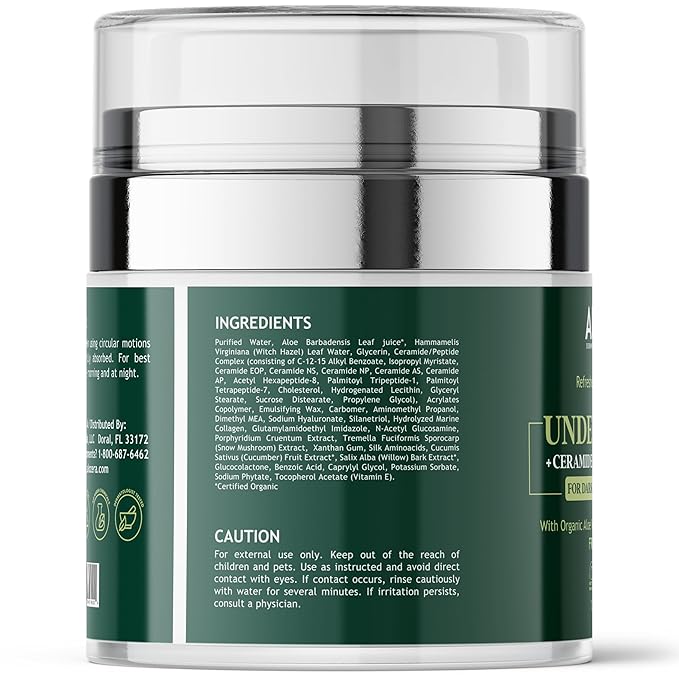 Under Eye Gel Cream – Reduces Dark Circles & Puffiness, Repairs & Moisturizes, Hydrating and Refreshing Formula for Under Eyes Skin, 1.7 oz