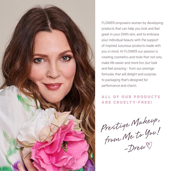 FLOWER Beauty By Drew Barrymore Liquid Blush Makeup Bomb Color Drops -Silky Lightweight Formula + Gel Cream Blush for Cheeks - Radiant + Glossy Finish - Buildable + Lightweight Formula - Cruelty-Free + Vegan (Melon)
