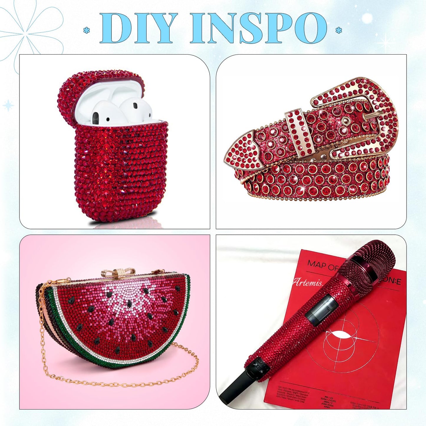 6000Pcs Resin Rhinestones for Bedazzling with 3Pcs B7000 Jewelry Glue, 1 Box Dark Red Flatback Rhinestones for Crafting Crafts DIY, Crystals Gems for Clothing Shoes Tumblers Nail Art Makeup