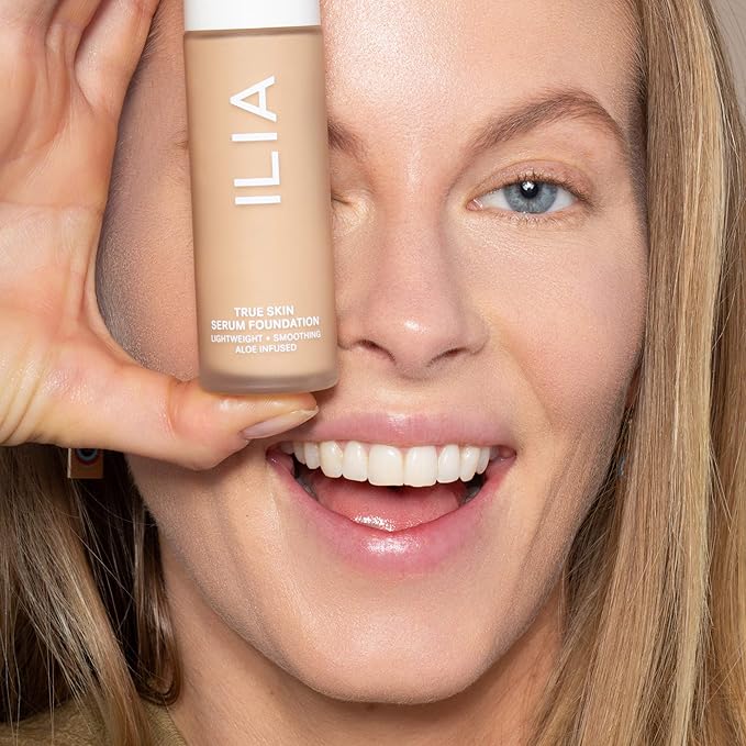 ILIA - True Skin Serum Foundation | Non-comedogenic, Cruelty-Free, Vegan, Weightless Feel, Buildable Coverage, Safe For Sensitive Skin (Bowen SF4)