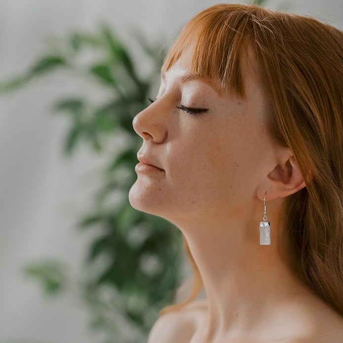 AYANA Healing Crystal Earrings for Women - Handmade Drop Earrings with Ethically Sourced Authentic Gemstones | Birthstone Jewelry for Women Trendy