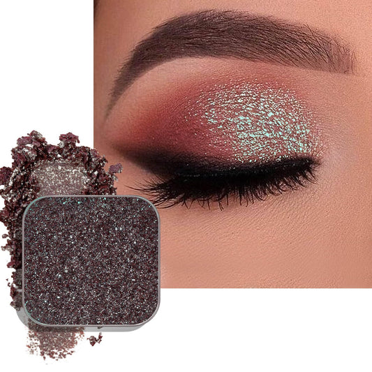 Chameleon Single Eyeshadow, Iridescent Blue-Purple, Pressed Powde, Square Pan,High Pigment, Smudge-Proof, Smooth Blend,Long-Lasting,Fits Magnetic Palettes (Nebula)