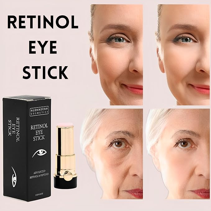 Advanced Retinol Eye Stick Balm - Hydrating Under Eye Stick Brightening Eye Cream with Peptides for Fine Lines, Wrinkles, Dark Circles & Puffiness - Unscented Anti Aging Eye Cream for Women & Men