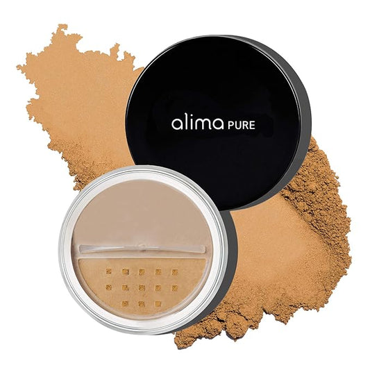 Alima Pure Matte Foundation Loose Mineral Powder Foundation Makeup, Loose Powder Makeup Oil Free Talc Free Powder, Natural Makeup Mineral Foundation Full Coverage Natural Foundation Powder .15 oz/4.5g