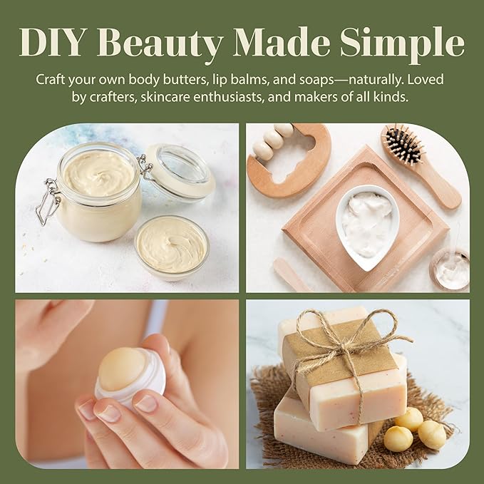 era of nature Organic Unrefined Raw African Ivory White Shea Butter 32oz - Moisturizing Raw Shea Butter Bar for Skin & Hair, DIY Lip Balm Base, Cream, Soap & Lotion Making Supplies Kit, Skincare