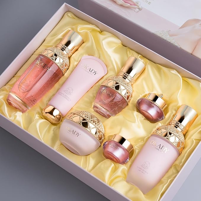 FLOWER SECRET PURE PEARL LADY SKIN CARE SET (FLOWER SECRET Seven-piece set)