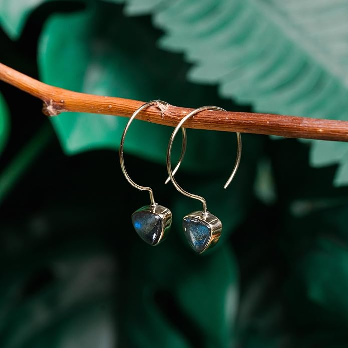 AYANA Healing Crystal Earrings for Women - Handmade Drop Earrings with Ethically Sourced Authentic Gemstones | Birthstone Jewelry for Women Trendy