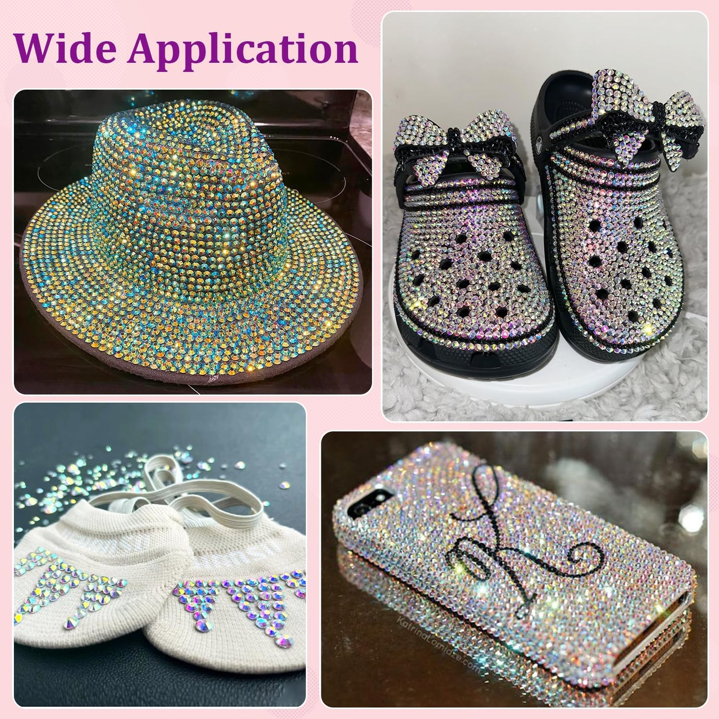 30000Pcs AB Rhinestones for Bedazzling with B7000 Jewelry Glue, Bedazzler Kit Flatback Gems, Resin Rhinestones for Crafting Crafts Clothing Shoes Fabric Nail Art Assorted Size 2/3/4/5/6mm