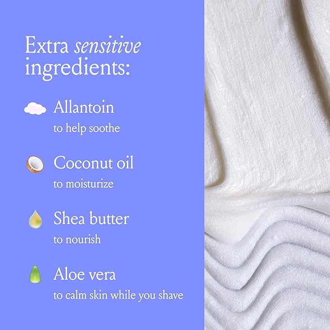 Billie Whipped Shave Cream - Ultra Gentle Protection - Fragrance-Free & Dermatologist-Approved - Designed for Sensitive Skin - 6.5 fl oz