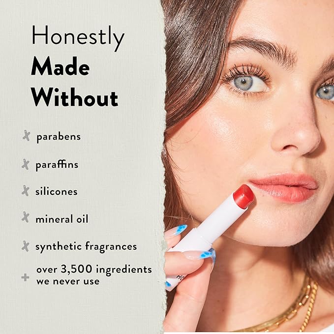 Honest Beauty Tinted Lip Balm | Antioxidant-rich Acai Extracts + Avocado Oil | EWG Certified, Vegan, Cruelty Free | Dragon Fruit