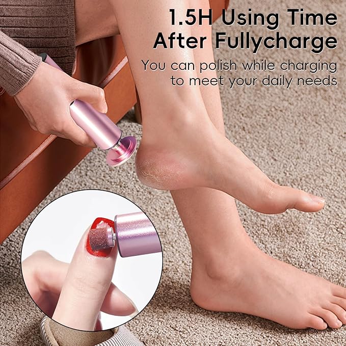 Electric Callus Remover,CHNYNJN Foot File Grinder Tool with Speed Controller and 20pcs Replacement Sandpaper and 10 Sand Rings Disk for Men Women Dead Dry Crack Skin Calluses