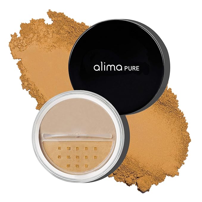 Alima Pure Matte Foundation Loose Mineral Powder Foundation Makeup, Loose Powder Makeup Oil Free Talc Free Powder, Natural Makeup Mineral Foundation Full Coverage Natural Foundation Powder .15 oz/4.5g