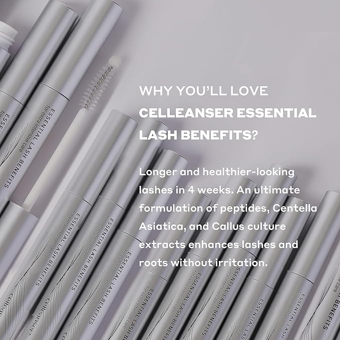 Essential Lash Benefits-Eyelash Growth Serum, Advanced Formula to Enhance Longer, Fuller, and Thicker Lashes, 0.24 fl. oz.
