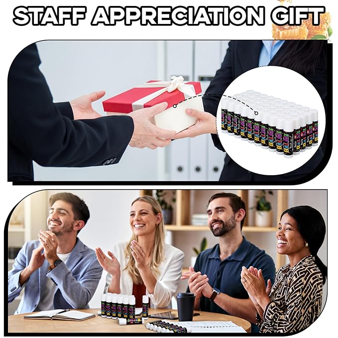 50 Pack Employee Team Appreciation Gifts Bulk Lip Balms Thank You Gifts Inspirational Gifts Party Supplies Christmas Volunteer Gifts for Women Men Staff Coworkers Teachers Nurses