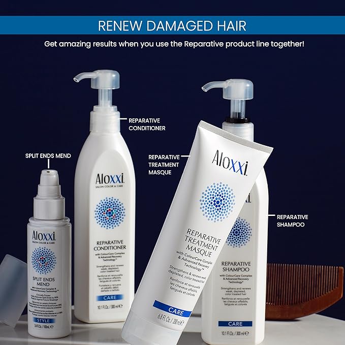 ALOXXI Repair Hair Mask for Color-Treated Hair Enriched with Keratin & Peptides, Deep Conditioning Treatment for Dull and Damaged Locks, 6.8 Fl Oz