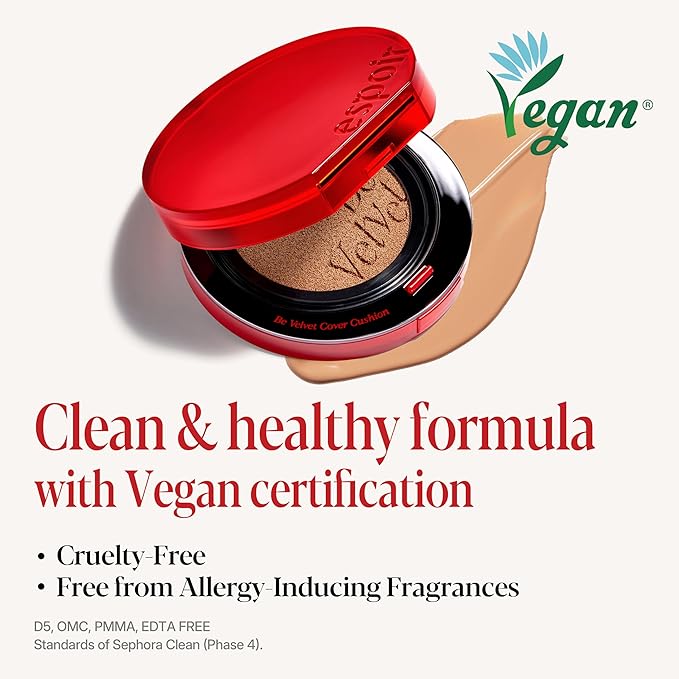 espoir [NEW] Be Velvet Cushion Foundation | Quick and Easy Coverage with Long-lasting Color by Zero Oxidation (#30 Toffee, 0.46 Ounce (Pack of 1))