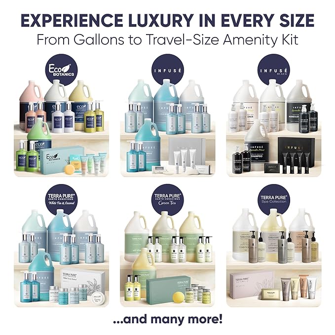 Desert Breeze Amenity & Accessory Kit | 1 oz Travel Size Shampoo, Conditioner, Lotion, Body Wash, Body Bar, Cleansing Bar, Shave & Dental Sets, Make-Up Remover Wipes, & Vanity Kit | 60 sets per case