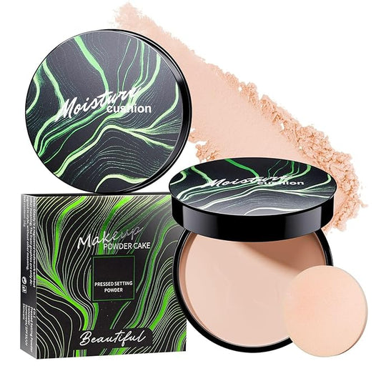 Face Setting Powder Makeup - Long-Lasting & Waterproof Pressed Powder, Blurs Fine Lines & Imperfections Powder Makeup, Smooth & Flawless, Poreless Matte Weightless for All Skin Types, Cruelty-free