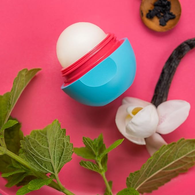 eos 100% Natural Lip Balm- Vanilla Mint, All-Day Moisture, Made for Sensitive Skin, Lip Care Products, 0.25 oz (Pack of 2)