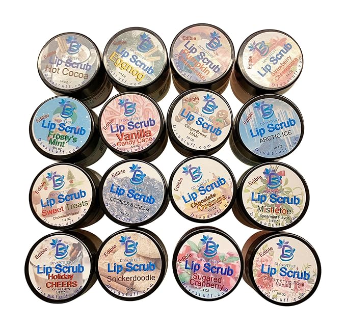 Diva Stuff Ultra Hydrating Lip Scrub for Soft Lips, Gentle Exfoliation, Moisturizer & Conditioner, ¼ oz - Made in the USA (Arctic Ice)