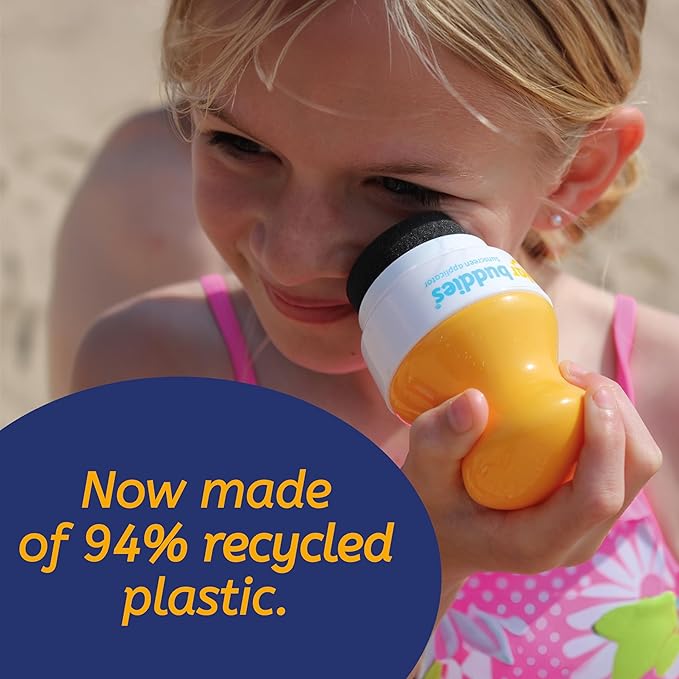 Solar Buddies Sunscreen Applicator - Single Green - Refillable Roll on Sponge Sunscreen, Suncream & Lotion Applicator For Kids, Adults & Families - Holds 3.4fl oz, Perfect Size for Travel