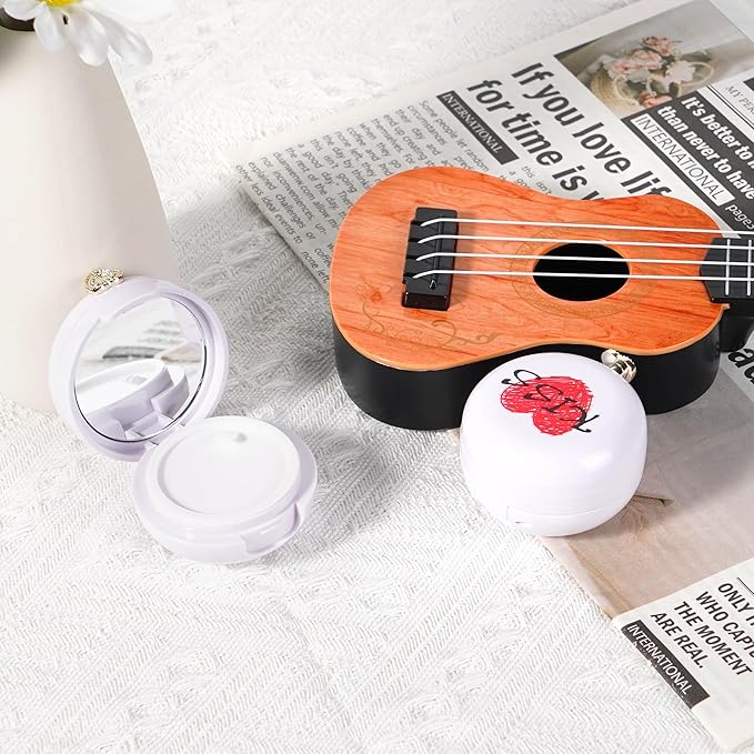 2 Pack Lip Balm Containers,Plastic Portable Empty Lip Balm Container with Mirror and Silicone Lip,Empty Lipstick Dispenser Box for Travel,Home