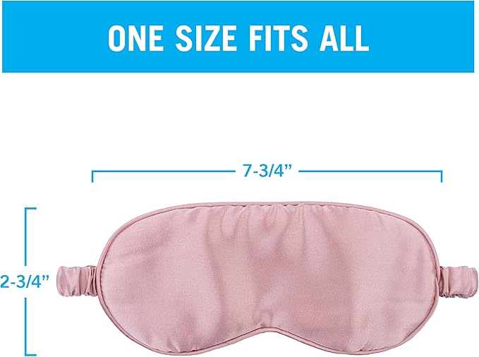 in Flight Mind Mulberry Silk Sleep Mask, Eye Mask for Sleeping with Elastic Headband, Super Soft Sleeping Mask,Comfortable Silk Eye Sleep Mask, Sleep Eye Mask for Night Sleeping, Travel, Nap(Pink)