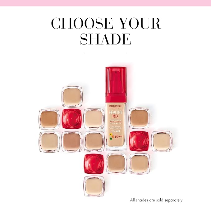 Bourjois Healthy Mix Anti-Fatigue Medium Coverage Liquid Foundation 58 Caramel, 30ml