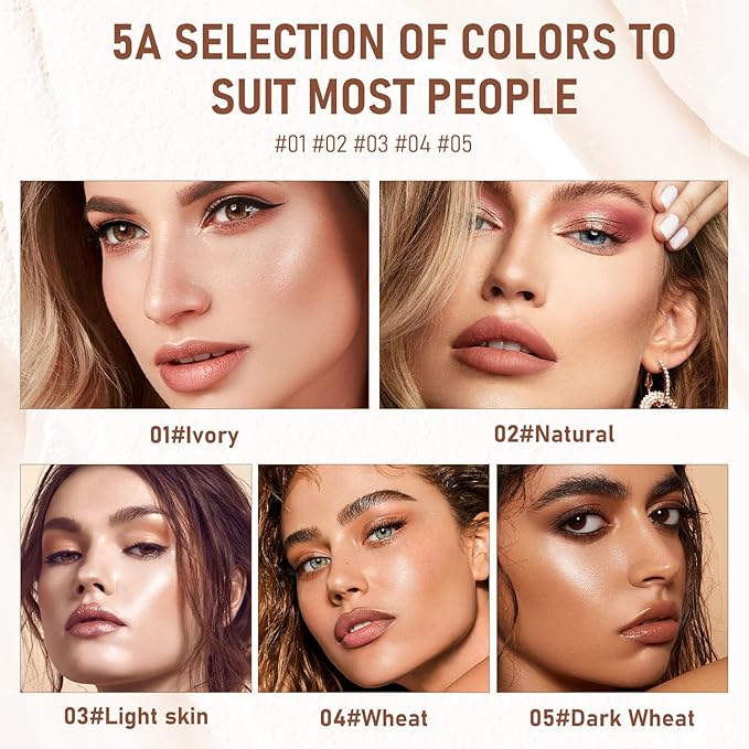 2PCS Long-Lasting Concealer Foundation Stick, Creamy Full Coverage, Hydrating Olive & Camellia Formula for Dark Circles (02natural)