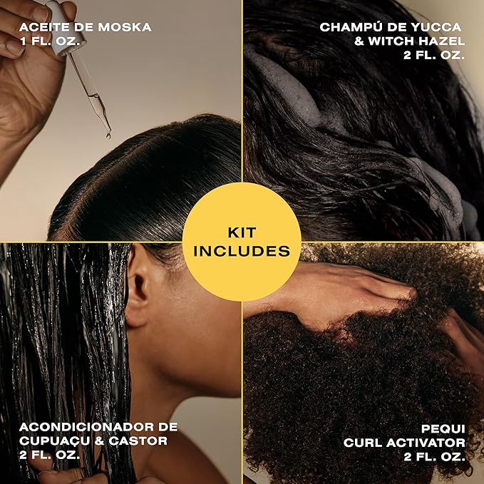 Ceremonia The Waves & Curls Travel Kit Mini Set Ultimate Hair Wellness Bundle for Textured Hair