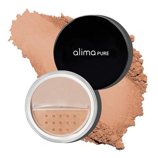 Alima Pure Matte Foundation Loose Mineral Powder Foundation Makeup, Loose Powder Makeup Oil Free Talc Free Powder, Natural Makeup Mineral Foundation Full Coverage Natural Foundation Powder .15 oz/4.5g