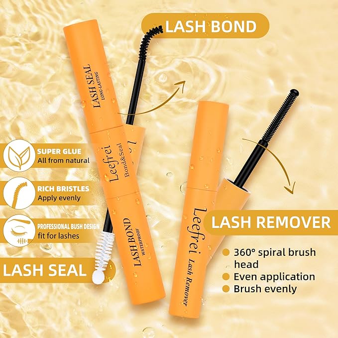 Eyelash Clusters 10-18mm Wispy Eyelash Clusters D Curl DIY Cluster Lash Extension Kit Individual Lashes Kit With Bond & Seal, Glue Remover, Tweezers(LF03 Lashes Set)