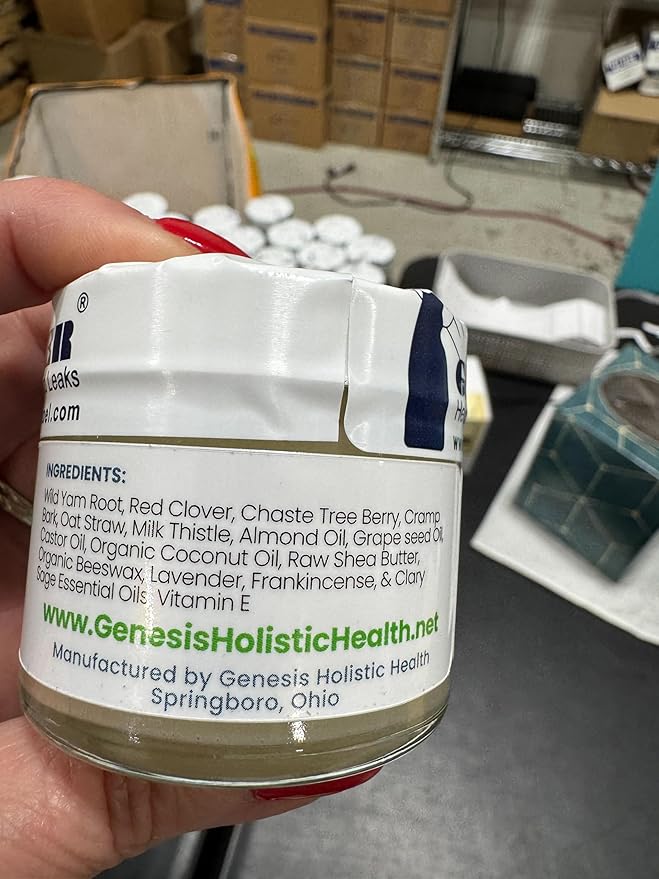 Genesis Wild Yam Root Cream, Organic Balancing Cream for Women, Deep Nourishment and Hydration, Made with Wild Yam Root, Chaste Tree Berry, and Red Clover, 2oz