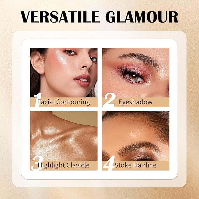 8 PCS Contour Stick Makeup Contour Kit,Double-ended Design with Highlighter,Blush and Bronzer Stick,Lightweight,Easy to Sculpt,Create a Matte and Dewy Finishing Makeup（Set B）