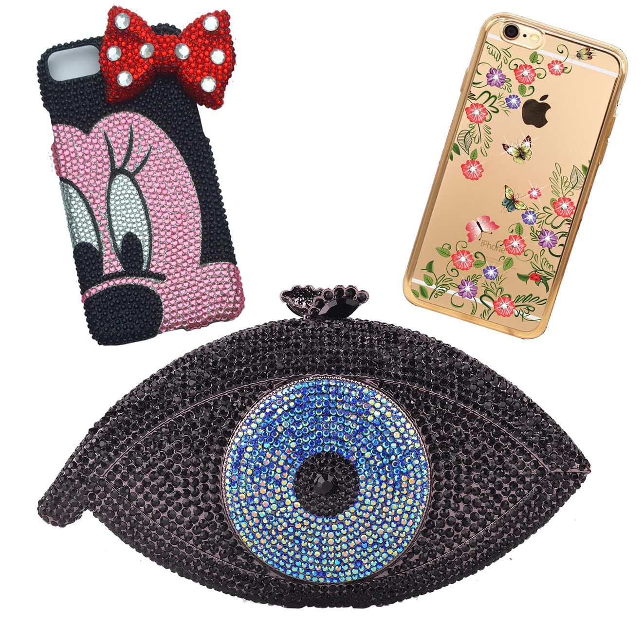 3000 Pieces SS6 2mm Flatback Rhinestones Clear Glass Round Gems Crystals for Nail Art DIY Crafts Clothes Shoes Bags （Rose Red）