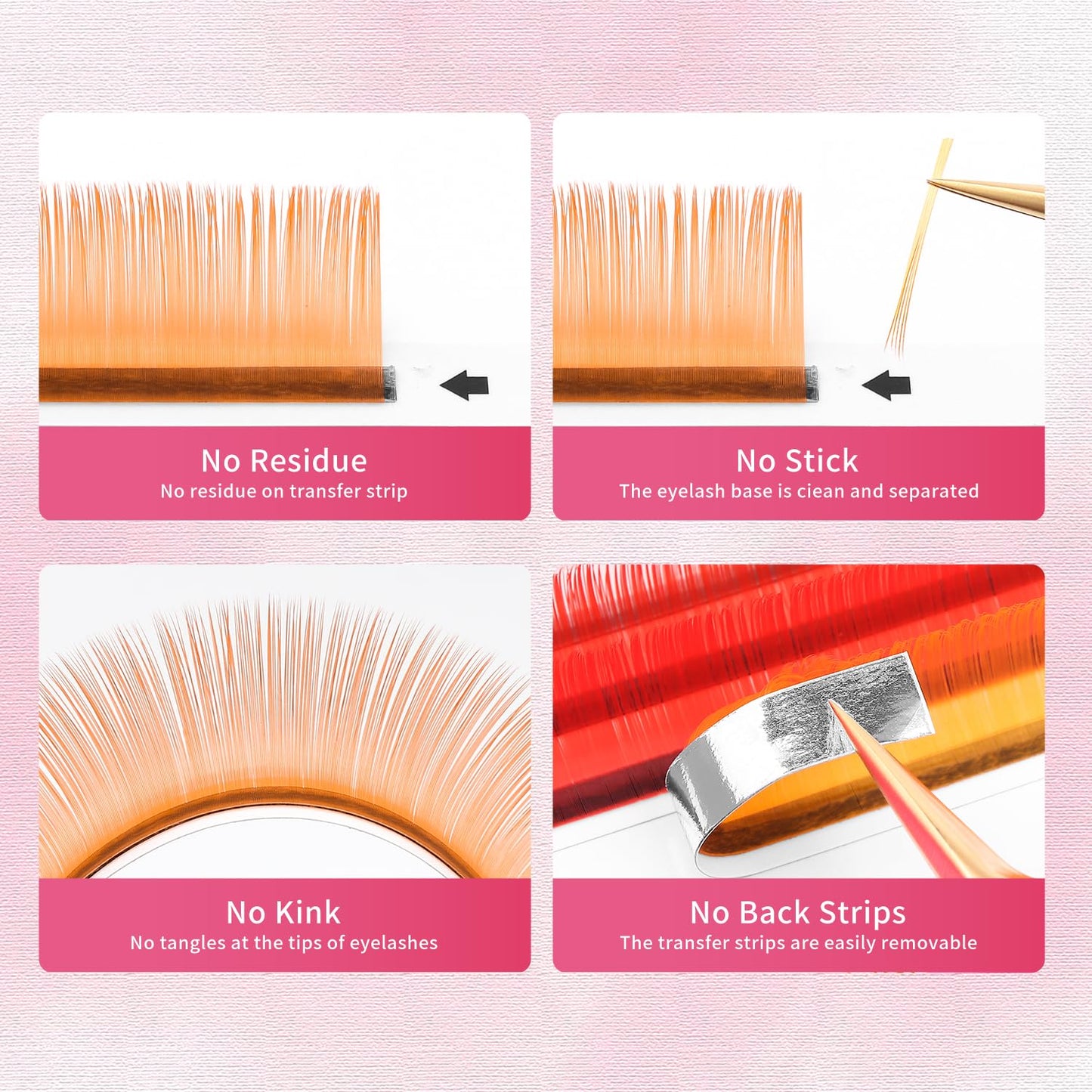 Eyelash Extensions Colored Lashes Extension 0.07 C Curl Lashes 10mm Classic Lash Extensions Soft Individual Lashes 16 Rows Natural False Eyelashes Volume Lashes Professional Use(Colored,0.07-C,10mm)