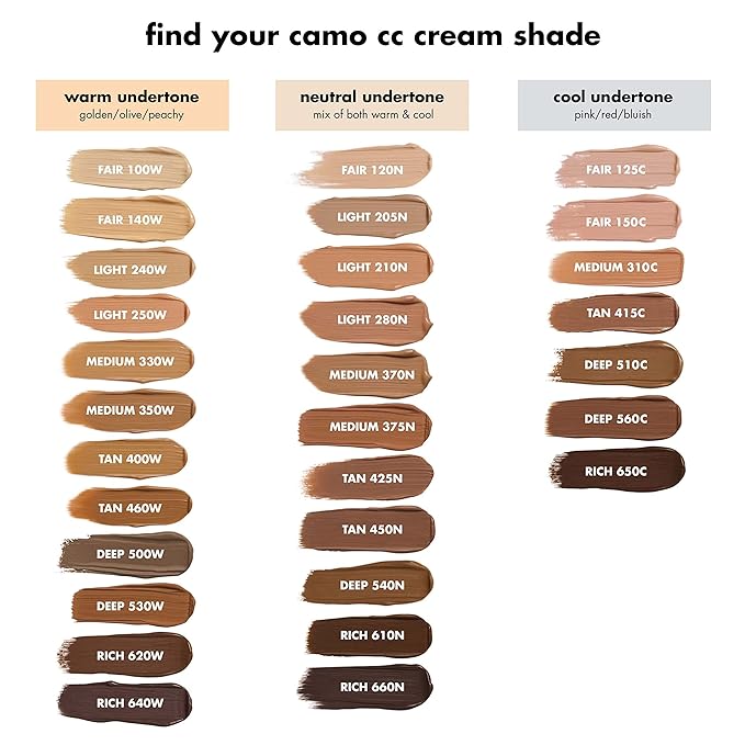 e.l.f. Camo CC Cream, Color Correcting Medium-To-Full Coverage Foundation with SPF 30, Medium 330 W, 1.05 Oz (30g)