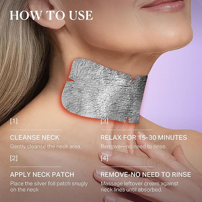 depology Tightening and Lifting Neck Wrinkle Patches with Cream, PDRN Deep Collagen Neck Mask, Firming Patch with PDRN、Collagen and Niacinamide Cream