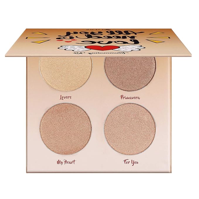 Highlighter Palette，Highlighter Makeup Palette, Glow Bronzer Highlighter Powder Kit,Face illuminator makeup palette