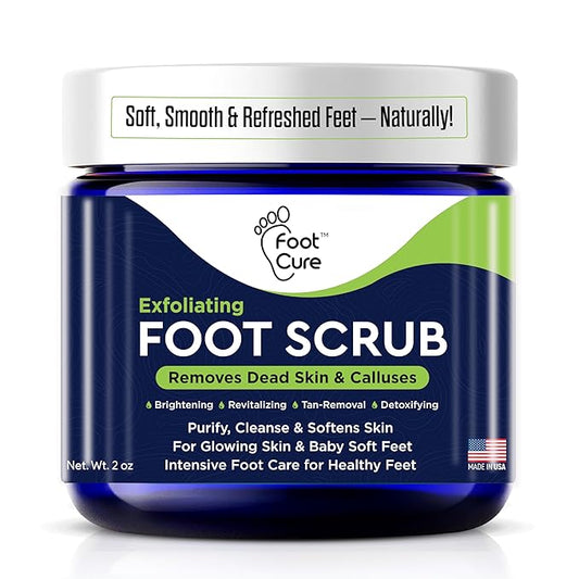 Exfoliating Foot Scrub with Pumice Stone powder - Gentle Moisturizing Foot Scrub for Dry Skin - Cracked Heel Repair for Smooth, Soft Feet - Pedicure Foot Spa 1 Pack