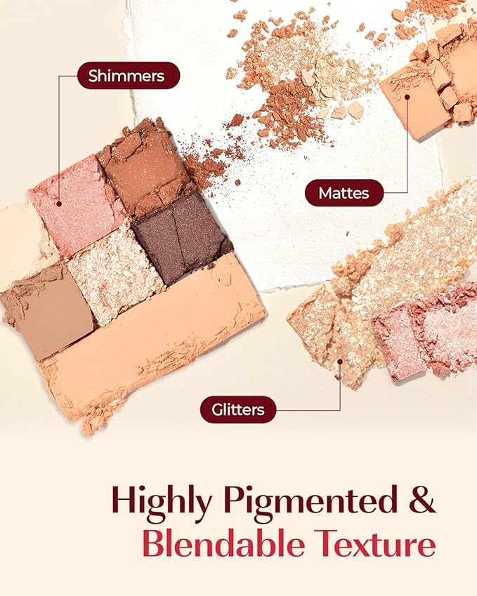 AMTS Off Sienna & Authentic Amber Eyeshadow Palettes Set, Valentine's gifts for teen girls, women | Matte Shimmer Metallic, Long Lasting