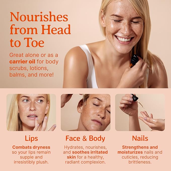 Bella Terra Oils - Organic Rosehip Facial Oil 8 oz - Dive into Organic Rosehip's Essential Fatty Acids & Antioxidants, Infused with Vitamin F, Elevate Daily Face Rituals