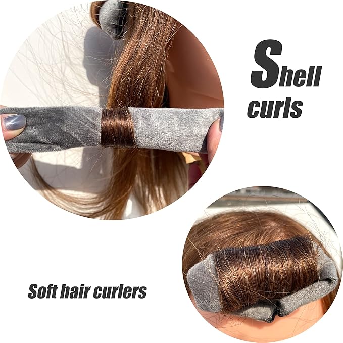 Aimin Hair Rollers Night Sleep Foam Hair Curler Rollers Flexible Soft Pillow Hair Rollers DIY Sponge Hair Styling Rollers Tools set (18 pcs gray) …