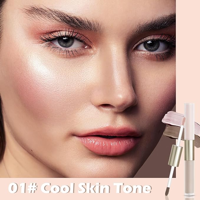 Boobeen Liquid Highlighter Contour Makeup, Face Highlighter Bronzer Stick, Silky Smooth Cream Face Illuminator Makeup Pen for Face & Body, Create a Natural Matte Finish, Lightweight, Long Lasting