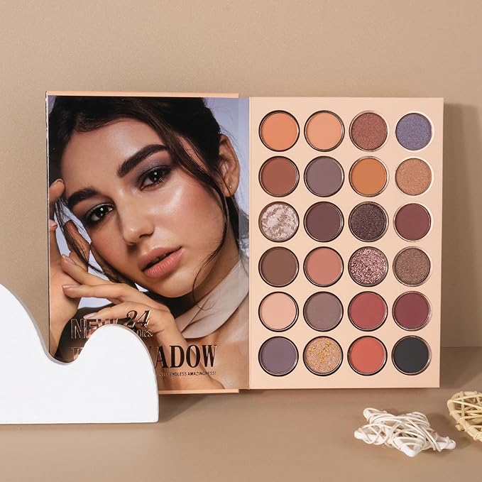 4-Layer Multi - Functional Beauty Book Kit- Style Makeup Palette Ingeniously Combines Eyeshadows, Blushes, Highlighters, Contour Powders In One,Best Choice for A Gift for Women (U150B)