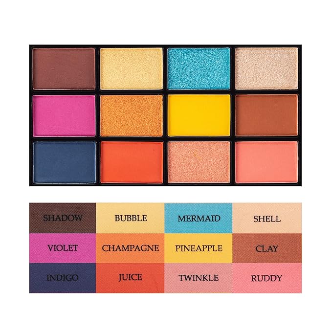 12 Colors Eyeshadow Palette Makeup Shades Nude Matte Shimmer Glitter Pigment, Pro Long Lasting&Waterproof Highlighting Makeup Palette,Ideal Gift(Garden Club)