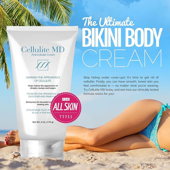 FIRMING TONING Cream Diminish Appearance Of Cellulite 6 oz New by Cellulite MD