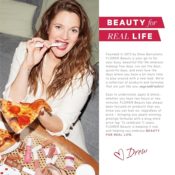 FLOWER Beauty By Drew Barrymore Chill Out Smoothing Color Correcting Cream - Conceals + Brightens Dark Circles - Hydrates + Moisturizes Skin - Makeup Infused With Vitamin E + Jojoba (Medium Peach)