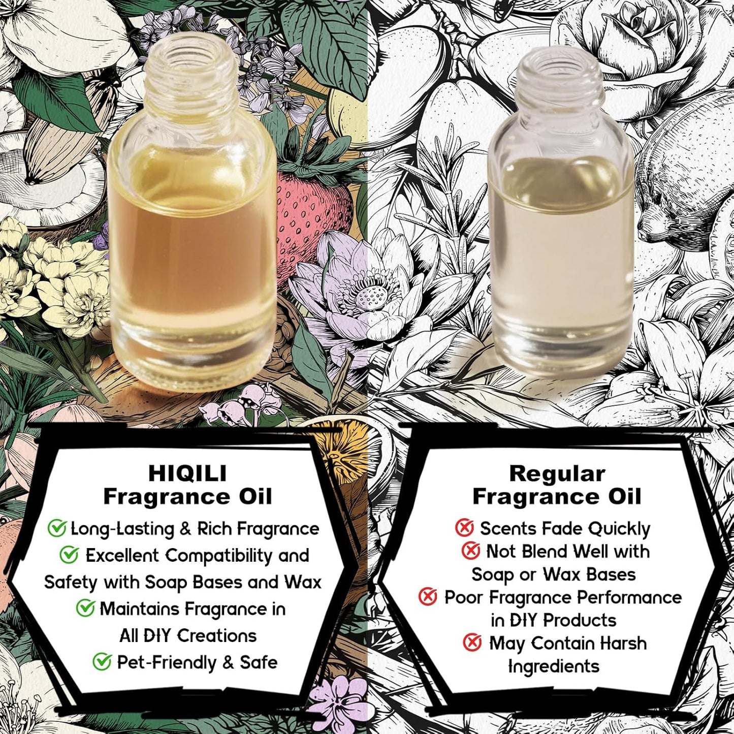 HIQILI Midnight Craving Fragrance Oil, Inspired by Y S.L's B.Lack O.pium, for Diffuser, Candle & Soap & Perfume Balm Making, Sweet Gourmand Aroma- 1 Fl Oz