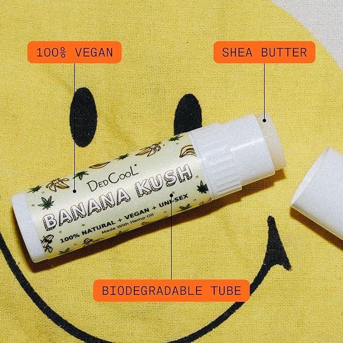 DedCool Lip Balm Stick (Chocolate Mushroom) Jumbo, Vegan, Flavored, Coconut Oil Lip Balm, Long Lasting, Moisturization, Hydrates Dry & Chapped Lips, Vegan, Clean, Non-Toxic, Fragrance For All